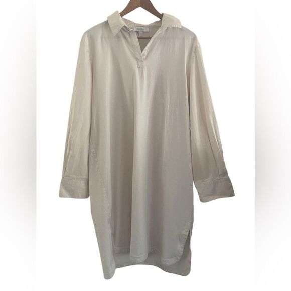 MaxMara Leisure Rimmel Shirt Dress Sand Size L Cream color - Picture 3 of 7